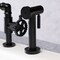 Kingston Brass KS2330CG Industrial Style Bridge Kitchen Faucet with Brass Sprayer, Matte Black KS2330CG - alternate 6